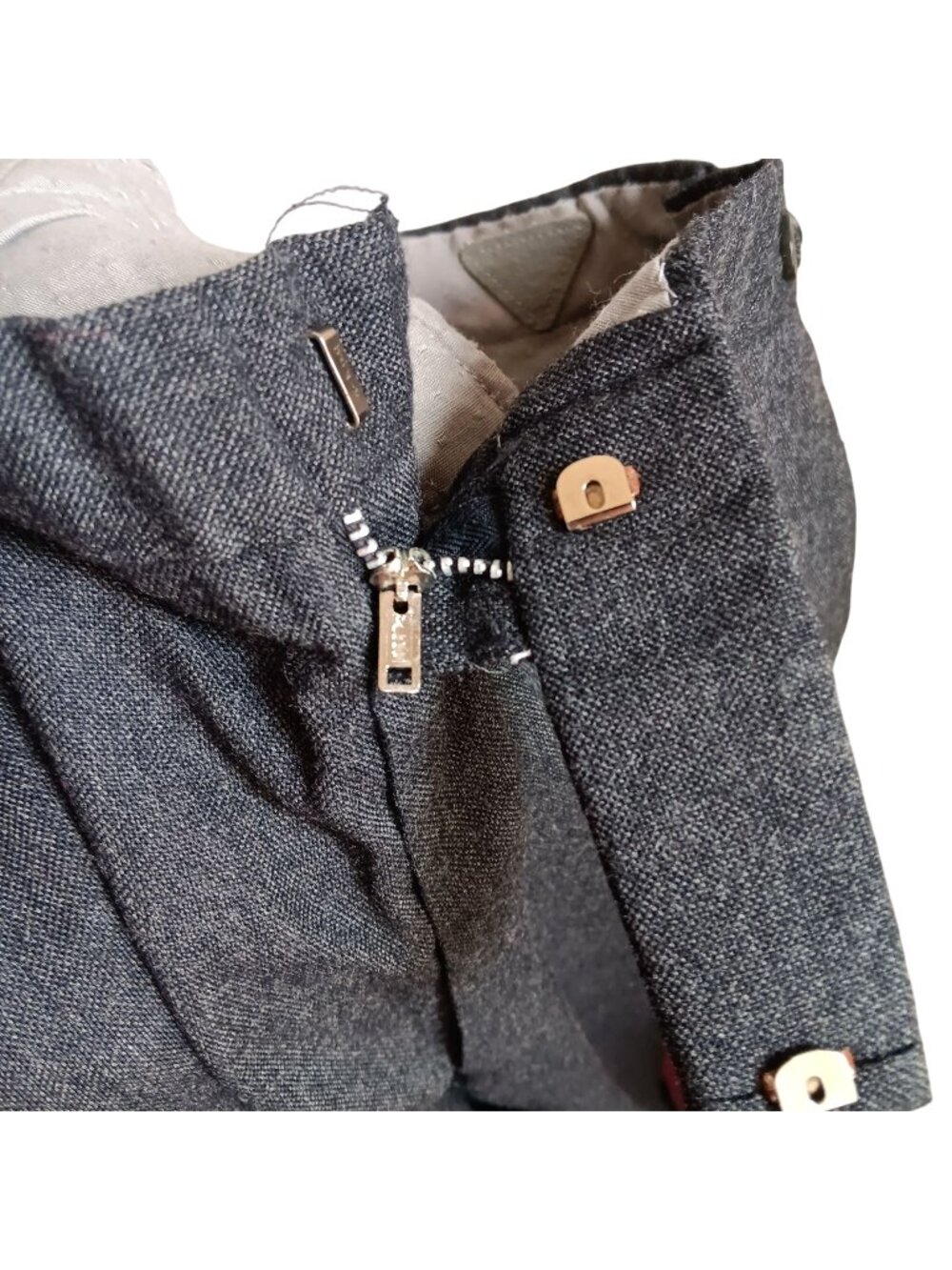 Vintage 24x27 Boys 10 Dress Pants Black Wool Blend 1970's Rayon Blend Prep